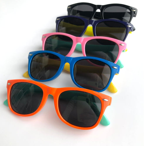 Flexible hipster kids toddler unisex sunglasses